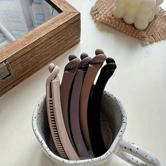1-Piece Elegant Matte Hair Clip Set: Resin, Oval Shape, Perfect Gift For People Over 14 Years Old And Women - Including Banana Clips And Other Styles